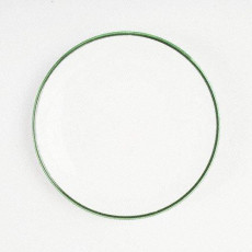Gmundner Keramik Grüner Rand Prato de sobremesa / Prato de pequeno-almoço Cup d: 20 cm / h: 2,6 cm