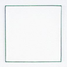 Gmundner Keramik Grüner Rand Prato quadrado 31x31x2,8 cm