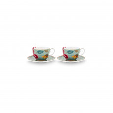 Pip Studio Blooming Tales Blue Tee-set 4-tlg. 0,30 L