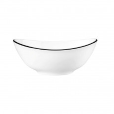 Seltmann Weiden Modern Life Black Line Tigela de sopa oval l: 16 cm / h: 4 cm / 0,42 L
