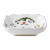 Gien Fayencerie Oiseaux Paradis Tigela de salada quadrada 24 x 24 cm