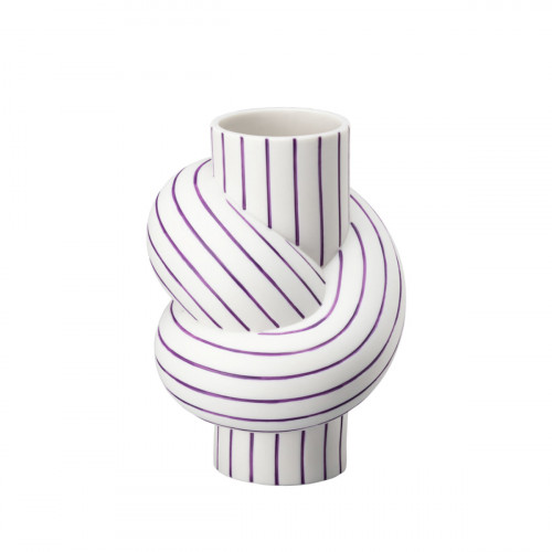 Rosenthal Miniaturvasen Vase Node Stripes Plum 12 cm