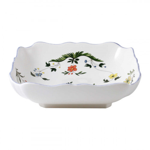 Gien Fayencerie Oiseaux Paradis Bol de salată pătrat 24 x 24 cm