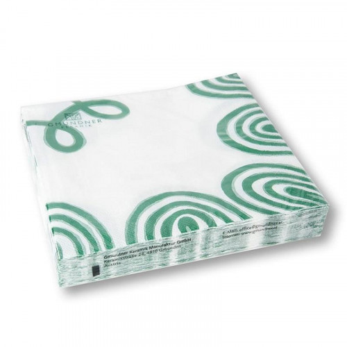 Gmundner Keramik Grüngeflammt Servetele Lunch 33x33 cm 20 bucăți