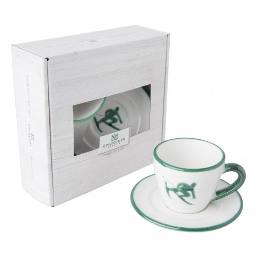 Gmundner Keramik Toni Grün Espresso pentru tine Set 2 piese