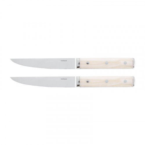 Sambonet Sirloin - Elfenbein-Effekt Set cuțite pentru friptură, lamă netedă 2 bucăți.