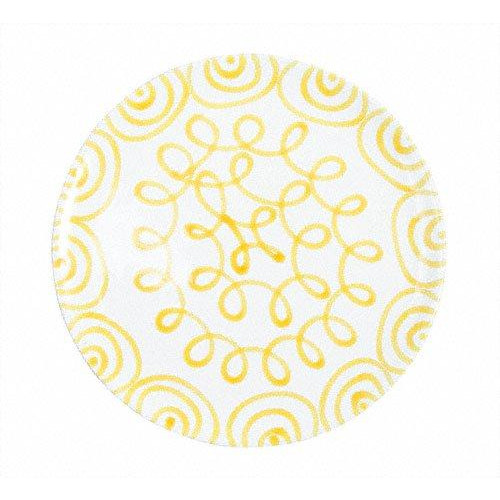 Gmundner Keramik Gelbgeflammt Farfurie de servire Cup d: 32 cm / h: 2,2 cm