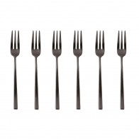 Sambonet Rock Diamond Edelstahl PVD / 2Black Set de 6 furculițe pentru prăjituri