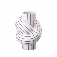 Rosenthal Miniaturvasen Vase Node Stripes Plum 12 cm