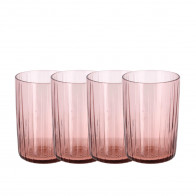 Bitz Kusintha - Glas pink Set de pahare de apă 4 buc. 0,28 L / h: 10 cm