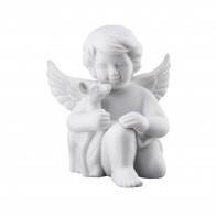 Rosenthal Engel mit Bambi groß weiß matt 14 cm