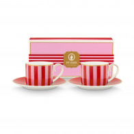 Pip Studio Love Birds Red-Pink Espressotasse Set 4-tlg. 0,12 L