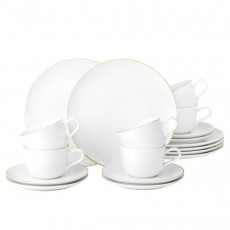 Seltmann Weiden Liberty Goldrand Serviciu de cafea 18 piese.