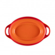 Le Creuset Bräter Doufeu Tigaie Doufeu ovală 32 cm roșu cuptor