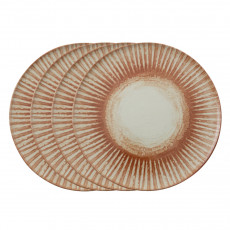 Arthur Krupp Sunlight Red Set de 4 farfurii pentru pizza