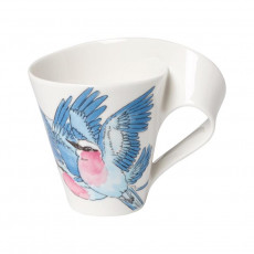Villeroy & Boch New Wave Caffè Animals of the World - Lilac Breasted Roller Cana cu mâner în cutie cadou 0,30 L