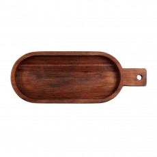 ASA SELECTION Wood Dark Akazie Massiv Bol plat oval 33,4x13 cm / h: 3,5 cm