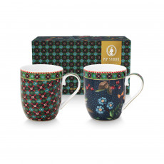 Pip Studio Berry Blues Kaffeetassen Set 2-tlg. im GK 0,20 L