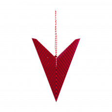 Pip Studio Love Birds Dark Red Weihnachtsstern Papier Streifen Dunkelrot 60 cm