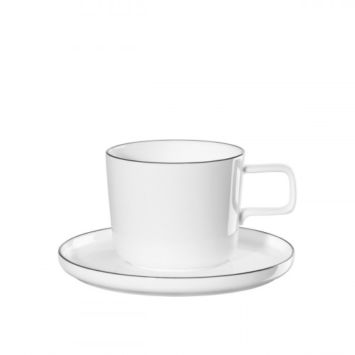 ASA SELECTION Oco Ligne Noire Kaffekopp med fat 0,20 L