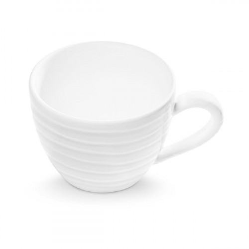 Gmundner Keramik Weißgeflammt Teeobertasse Maxima i presentkartong 0,4 L / h: 9 cm