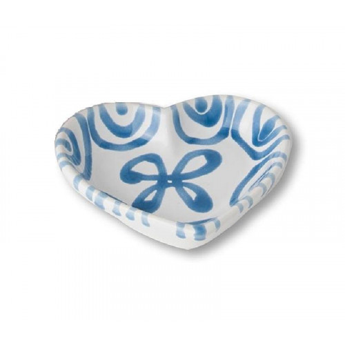 Gmundner Keramik Blaugeflammt Hjärtskal d: 10 cm / h: 2,4 cm