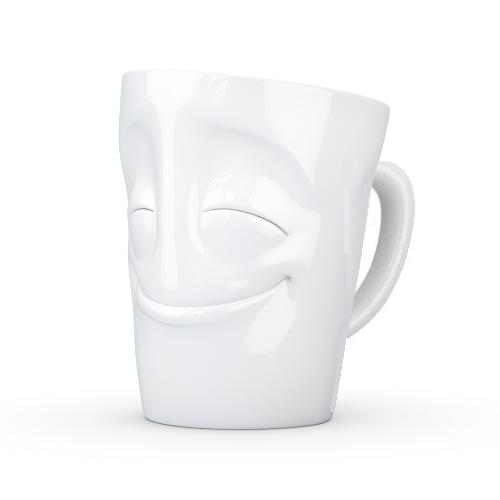 Fiftyeight Products TV Tassen TV Henkeltasse vit glad 0,35 l