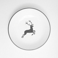 Gmundner Keramik Grauer Hirsch Sopptallrik Cup d: 20 cm / h: 4,4 cm
