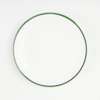 Gmundner Keramik Grüner Rand Desserttallrik / Frukosttallrik Cup d: 20 cm / h: 2,6 cm