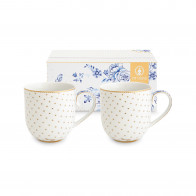 Pip Studio Royal White Kaffeetassen-Set 2-tlg. im GK 0,26 L