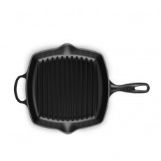 Le Creuset Grillpfannen und Grillplatten Grillpanna fyrkantig svart 26 cm