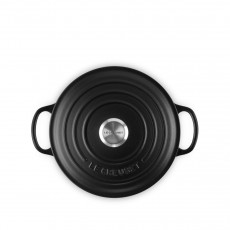 Le Creuset Bräter Signature rund Rund svart stekpanna 20 cm / 2,4 L