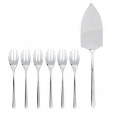 Sambonet Linear - Edelstahl 18/10 Kakgaffel Tårtspade Set 7-delar
