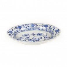 Meissen Zwiebelmuster kobaltblau - weißer Rand Oval sidofat 24 cm