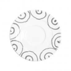 Gmundner Keramik Graugeflammt Mokka-/Espresso-undertallrik Gourmet d: 11 cm
