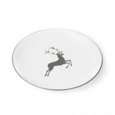 Gmundner Keramik Grauer Hirsch Desserttallrik / Frukosttallrik Cup d: 20 cm / h: 2,6 cm