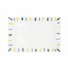 Gmundner Keramik Buntgeflammt Rektangulär platta 30x20x2,5 cm