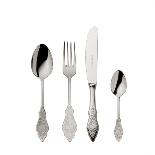 Robbe & Berking Ostfriesen 925 ayar gümüşten 4 parça çocuk çatal bıçak takımı