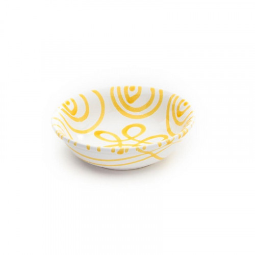 Gmundner Keramik Gelbgeflammt Küçük muesli kasesi d: 14 cm / h: 4,5 cm / 0,27 L