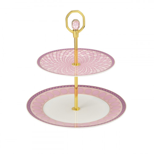 Swarovski x Rosenthal SIGNUM Rose 2 katlı Etagere