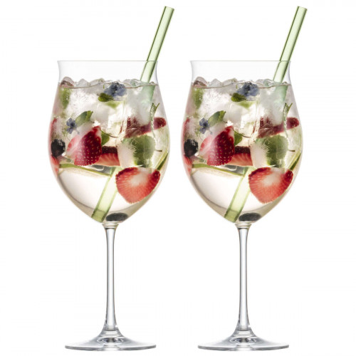 Eisch Secco Flavoured Hediyelik kutuda meyveli bardaklar pipetli 4'lü set / 1,0 L