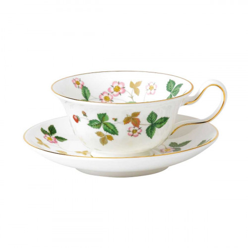 Wedgwood Wild Strawberry Kahve fincanı / çay fincanı 0,15 L alt tabaklı Peony 2 parça