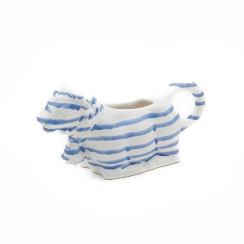 Gmundner Keramik Blaugeflammt Süt sürahisi Süt inek 0,16 L / s: 9,2 cm