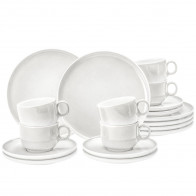 Seltmann Weiden Sento Home Aura White kahve takımı 18 parça