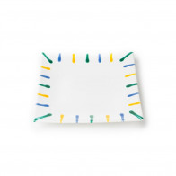 Gmundner Keramik Buntgeflammt Tatlı tabağı / kahvaltı tabağı 20x20x2,6 cm