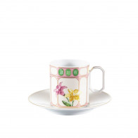 Swarovski x Rosenthal IDYLLIA Marshmallow 2 parçalı kahve fincanı