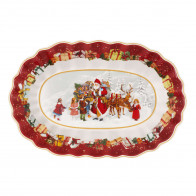 Villeroy & Boch Toy's Fantasy Büyük oval kase - Noel Baba ve çocuklar 30,5x20x5 cm