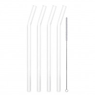 Eisch Gentleman Bükülmüş cam set 4 parça temizlik fırçası ile - hediye kutusunda l: 22,5 cm / d: 9 mm