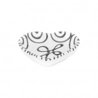 Gmundner Keramik Graugeflammt Kalp şeklinde kase d: 10 cm / h: 2,4 cm