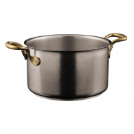 Sambonet 1965 Vintage - Edelstahl matt 18/10 Tencere / Kapaksız tencere d: 24 cm / h: 14,5 cm / 6,5 L